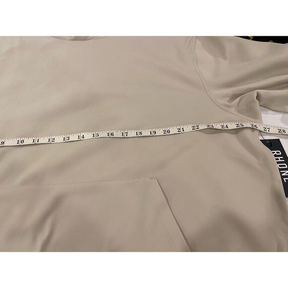 RHONE Range Pullover Hoodie Mens XL Tan/Beige Lightweight Fleece backed Pockets - Picture 10 of 10